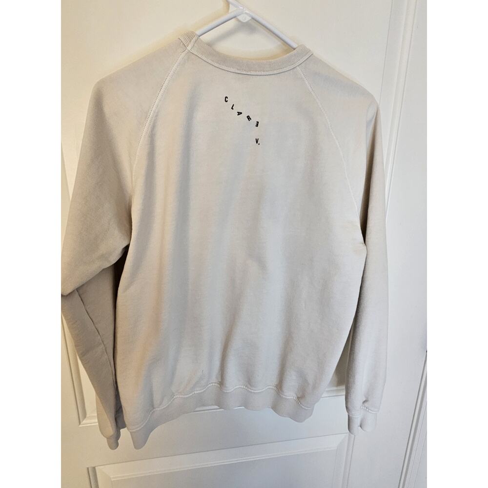 Clare V Oui Sweatshirt Size S/M Bone Cream Ivory - Picture 5 of 11
